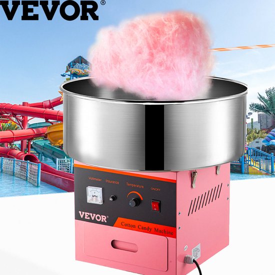 Vevor® Suikerspinmachine - Suikerspin machine - Suikerspin - Roze - Professioneel