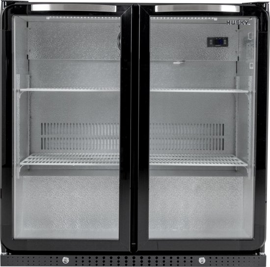 Husky C2-865-BK-NL-HU - Flessen Koelkast - Horeca - Met Glazen Deuren