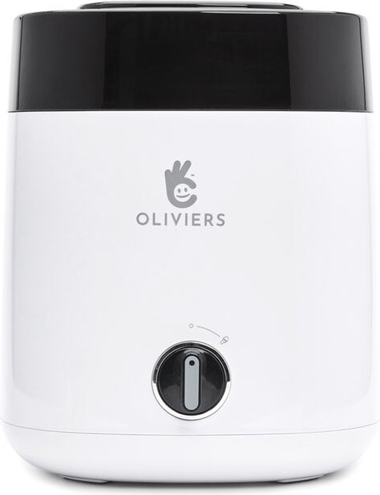 Oliviers IJsmachine - Ice Cream Maker voor Roomijs, Sorbetijs, Yoghurtijs - 1,8L - Wit