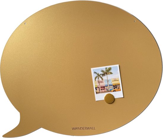 FAB5 Wonderwall Magneetbord memobord Tekstballon Large - goud