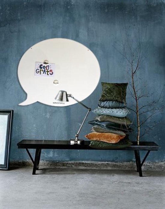 Wonderwall Whiteboard - Magneetbord Tekstballon XL wit - 80 x 95 cm