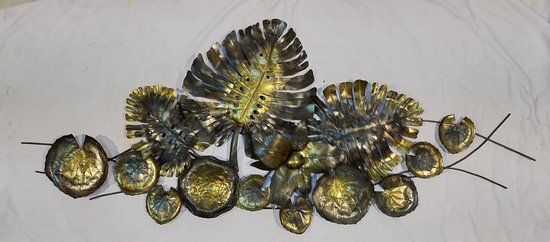 Wanddecoratie Bladermix Super Groot 250x107cm | Wanddecoratie  | 3d Wanddecoratie Zonder Kader | 1 Jaar Garantie