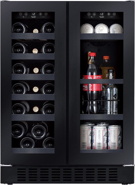 Temptech SOM2DX60DRB - onderbouw wijnkoelkast - 36 flessen - 2 zones