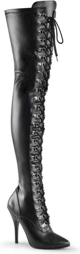 Pleaser Overknee laarzen -37 Shoes- SEDUCE-3024 US 7 Zwart