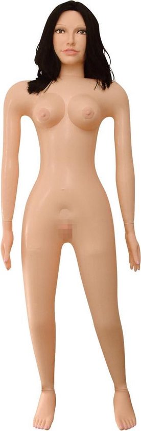 You2Toys – Opblaasbare Liefdespop Leticia met Realistische Ledematen en Lang Haar – 3D Gevormd Gezicht - beigeig