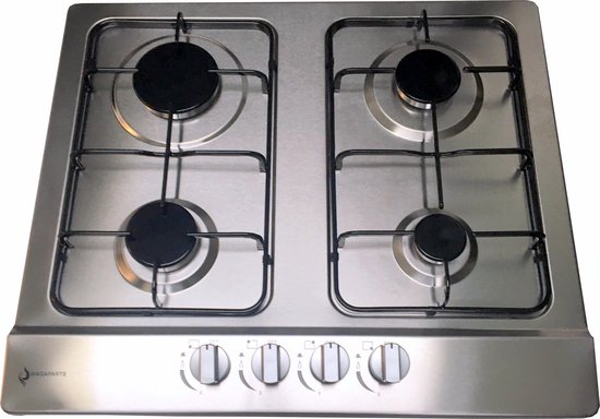 Wagaparts 4 pits Gaskooktoestel inbouwmodel met vlambeveiliging en vonkontsteking PROPAAN/BUTAAN