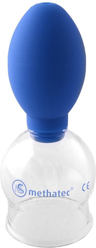 Professionele massage glas cup voor cupping met regelbare zuigkracht 2 kleps vacuumpomp 6 cm