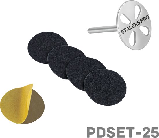Staleks Pedicure disc Pro L and set of disposable file 180 grit 5 pc (25 mm)
