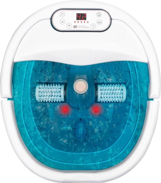 Rio FTBH7 elektrisch voetenbad - automatische massage rollers – vibratie & bubbels – LCD scherm – Tot 50° graden