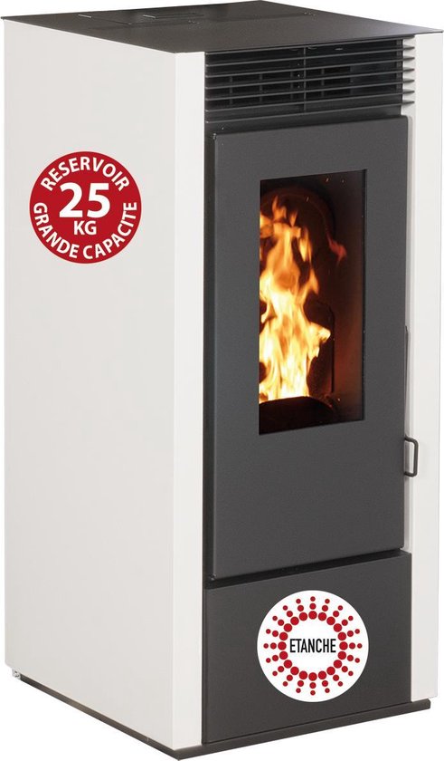 Marina 14Kw pelletkachel - Wit