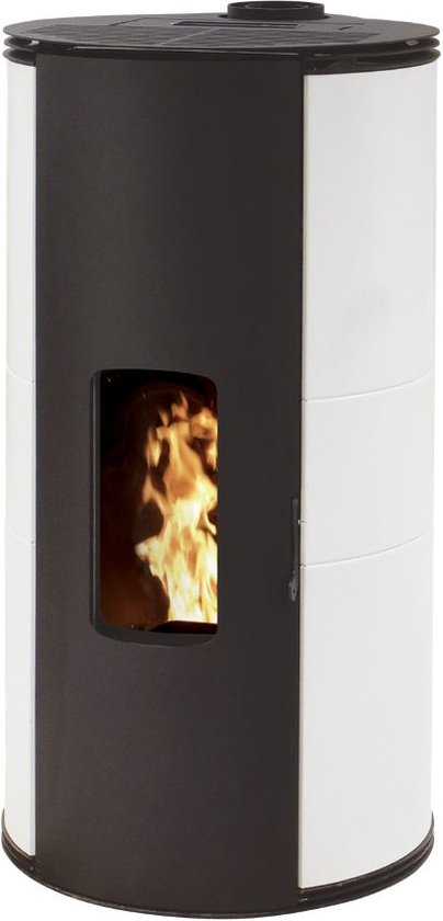GIULIA 9KW Pelletkachel - Luchtdicht - Top Uitlaat - Wit