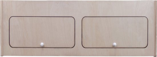 Monster Shop DIY Bovenkasten voor Camperbusje - Opbergruimte Meubilair van Berken Multiplex - 2 Deuren met Centrale Verdeler - Natuurlijke Kleur - Inclusief Bevestigingskit - 100cm x 35cm x 35cm