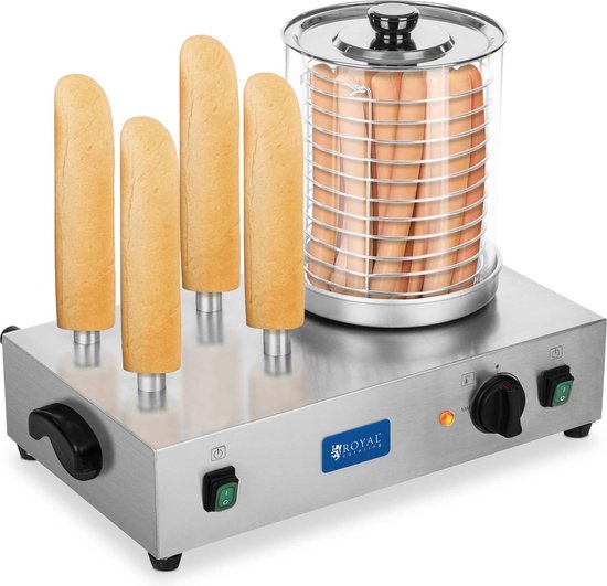 Royal Catering Hotdogmachine - met Toastpennen