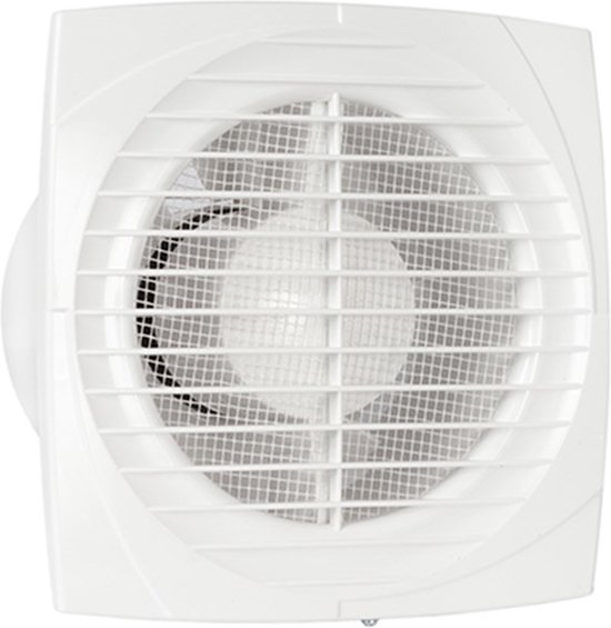 Ventilator, met timer, axiaal 125, wit, o.a. voor badkamer, toilet of keuken