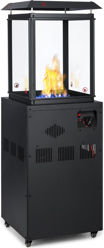 Blumfeldt Flagranti Gaskachel - 8Kw - Gasfles - Tot 11 Kg - Edelstaal - Zwart