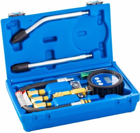 BGS Digitale Compressiemeter - Voor benzine motoren - Max. 20 bar - 9V batterij