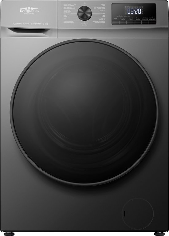 Everglades EVWDC91461AG Was-Droogcombinatie - 9KG-6KG - A Klasse - D Klasse - Koolborstelloze Motor - Stil - 5 Jaar Garantie