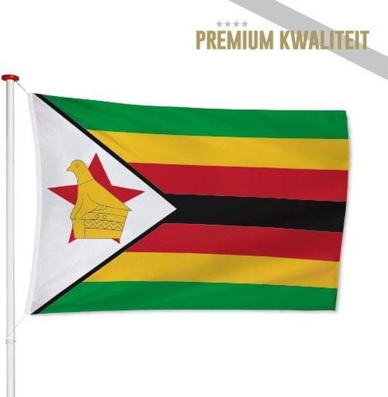 Zimbabwaanse Vlag Zimbabwe 150x225cm - Kwaliteitsvlag - Geschikt voor buiten