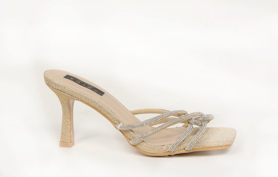 Zerba - Dames Sandalen - Muiltjes - Maat 40 – Gold Leer – Sestola