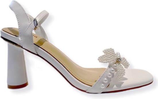 Zerba - Dames Sandalen - Maat 37 – Wit Leer – Sussia