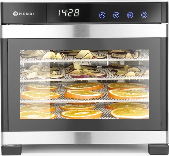 Hendi Voedseldroger Professional - Dehydrator - Professionele Droogoven - Kitchen Line - RVS - 6 Laags
