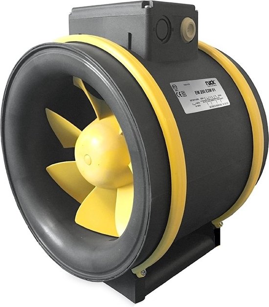 RUCK buisventilator ETAMASTER EM-200 aansluiting 200mm - 3 standen motor