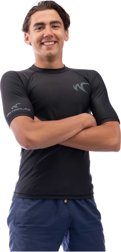 Watrflag Rashguard Barcelona Men Black - UV beschermend surf shirt bodyfit XL