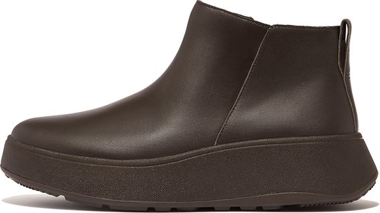 Fitflop F-mode Leather Flatform Zip Ankle Laarzen Bruin EU 39 Vrouw
