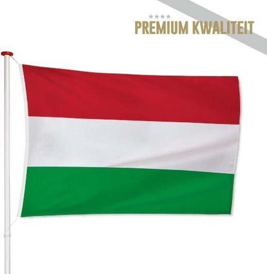 Hongaarse Vlag Hongarije 100x150cm - Kwaliteitsvlag - Geschikt voor buiten