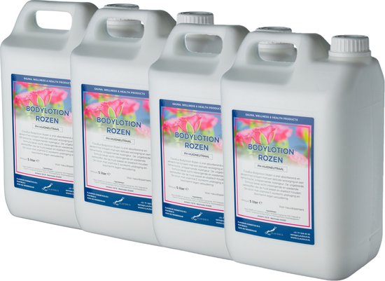 Bodylotion Rozen 5 Liter - set van 4 stuks