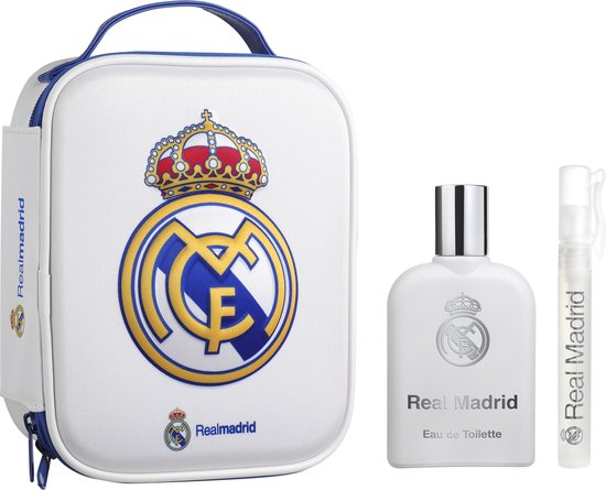 Real Madrid Geschenkset - Eau de Toilette 100 ml & Parfumpen - Met Toilettas