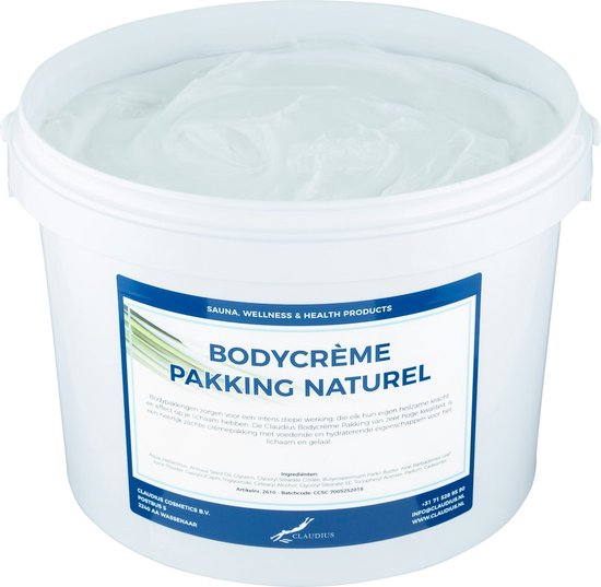 Bodycrème Pakking Naturel 10 liter