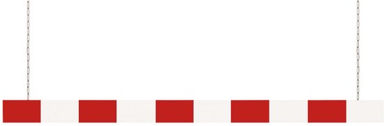 Hoogtebegrenzer - aluminium - rood wit 4000 mm