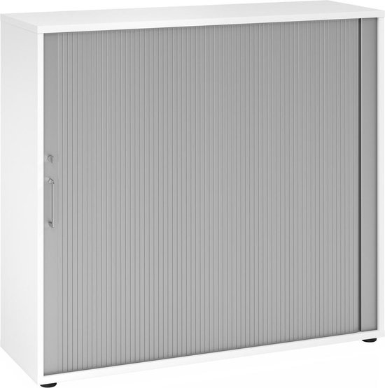 Roldeurkast - Esdoorn/Zilver - 120 x 40 x 110 cm - Beta 1733S