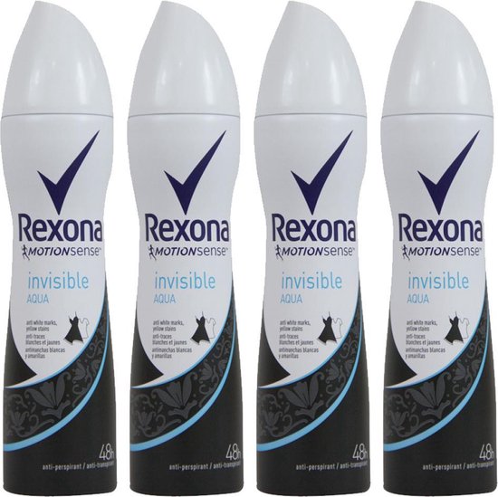 Rexona Motion Sense Invisible Aqua Deodorant Spray Multi Pack - 4 x 200 ml