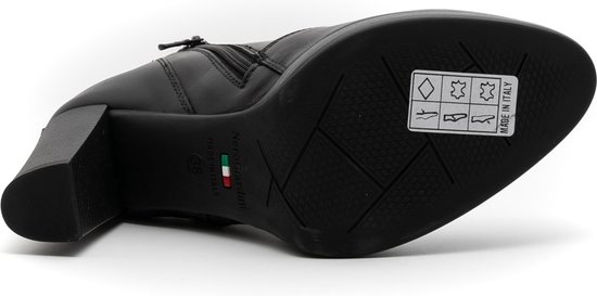 Nero Giardini 08253 Enkellaarsjes - Enkelboots met rits - Dames - Zwart - Maat 39