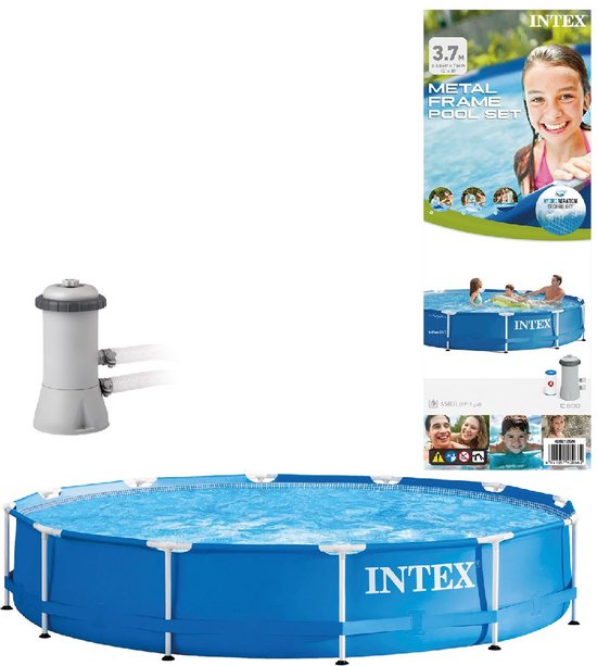Intex Metal Frame Set Zwembad - Opzetzwembad - Ø: 366 x 76 cm - Rond