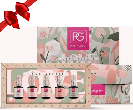 Pink Gellac Collection Box Kerstcadeau voor Vrouwen - Ideale Kerstcadeaus - Kerstcadeau voor Vriendin - Kerstcadeau voor Moeders - Set van 5 x 15ml Feestelijke Kleuren