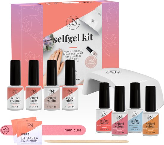 PN Selfcare Gellak Starterspakket - LED lamp - Manicure Set - 5x Gellak - Nail Wipes - 21 Dagen Effect