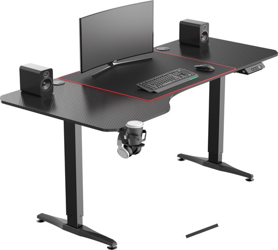 Bureau zit sta elektrisch in hoogte verstelbaar - game bureau - 160 x 75 cm