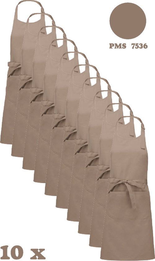 Awesome-Gifts - Horeca schort - Keukenschort - Kookschort - Barbecueschort - onbedrukt - 76 x 90 cm - per 10 stuks - Beige