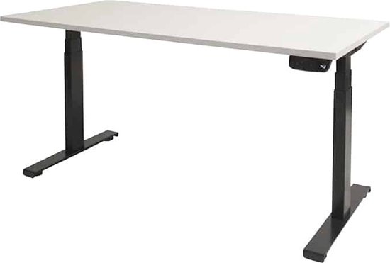 Zit Sta Bureau - T-poot Elek 140x80 logan -wit frame