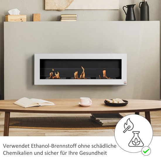 HOMCOM Ethanol Kamin schmall zur Wandmontage 820-214