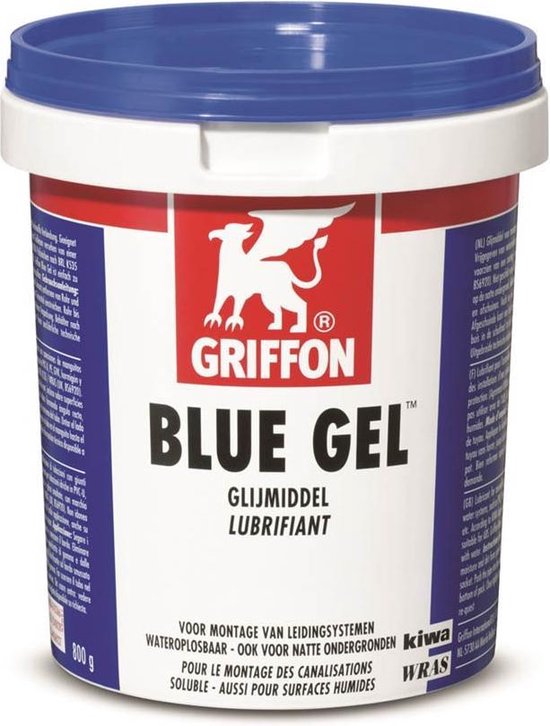 Griffon glijmiddel blue gel pot=800gr kiwa
