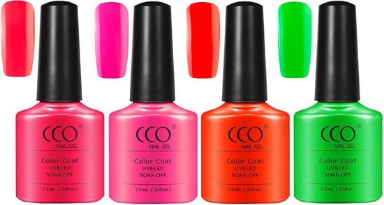 CCO Shellac - Gel Nagellak - kleur Neon Collectie - - Dekkende kleur - 7.3ml