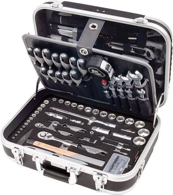 Kraftwerk 1050 Gereedschapskoffer - 228-delig - Clipsluiting - 3-laags