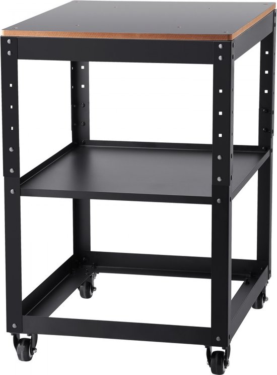 Dakta® machinestandaard vandiktebank 70,3 × 60,3 × 90 cm basisframe dikteschaafmachine staal & MDF max. draagvermogen 45 kg machinetafel in hoogte verstelbaar compatibel met de meeste schaafmachines zagen