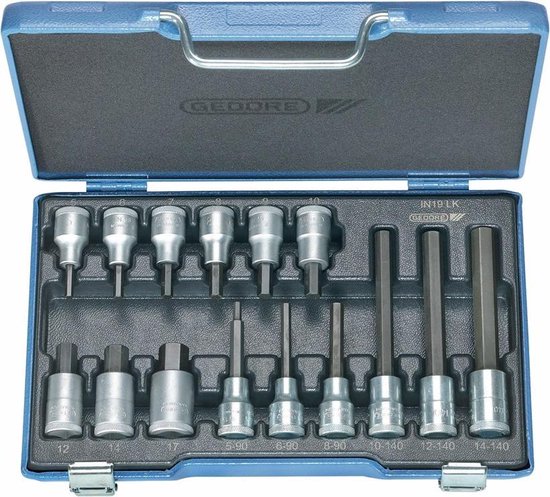 Gedore IN 19 LKM 6129360 Dopsleutel-bitinzetset 1/2 (12.5 mm) 15-delig