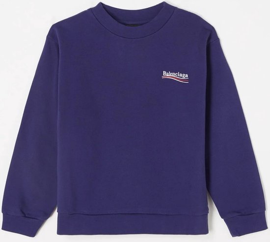 Balenciaga Campaign sweater met logoborduring - Blauw/Paars - Maat 116