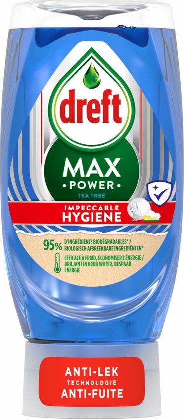Dreft Max Power Afwasmiddel Extra Hygiëne - 8 x 370 ml - Voordeelverpakking